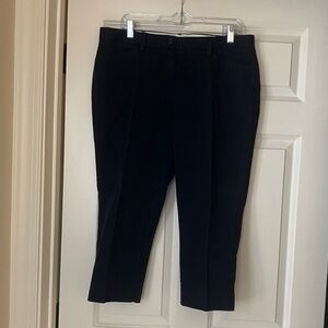 Lands' End Navy Cropped Pants with Subtle Heather